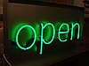 Вывески с открытым неоном