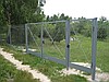 Ворота въездные  из уголка и сетки