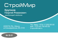 Визитка (Макет B-01)