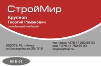 Визитка (Макет B-02)