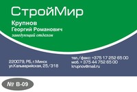 Визитка (Макет B-09)